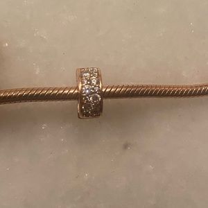 Pandora Sparkling Row Spacer Charm! Rose Gold